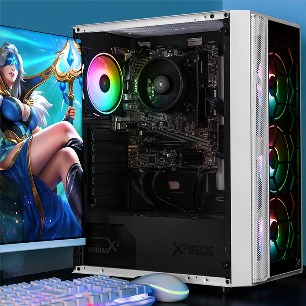 Xtreme PC Gaming AMD Radeon Vega Renoir Ryzen 7 5700G 16GB SSD 500GB Monitor Curvo 23.8 WIFI White