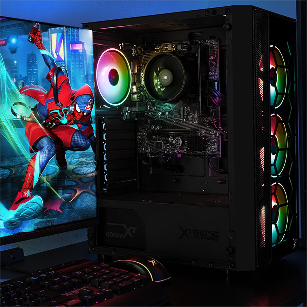 Xtreme PC Gaming AMD Radeon Vega Renoir Ryzen 7 5700G 16GB SSD 500GB Monitor Curvo 23.8 WIFI Black