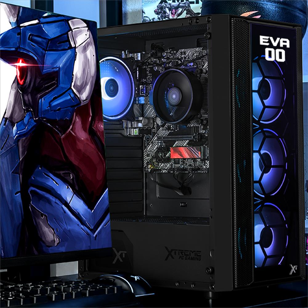 Gabinete XTREME PC GAMING Evangelion 00 Comic Edition Media Torre 4 Fan ARGB Negro CXTEV0BK