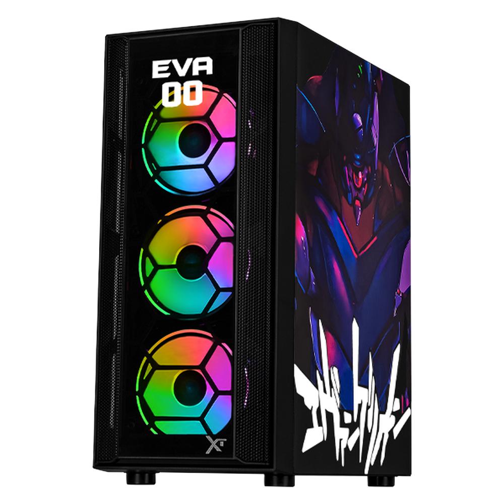 Gabinete XTREME PC GAMING Evangelion 00 Comic Edition Media Torre 4 Fan ARGB Negro CXTEV0BK