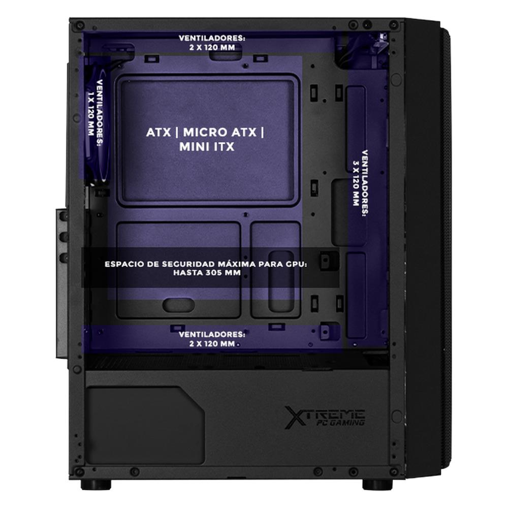 Gabinete XTREME PC GAMING Evangelion 00 Comic Edition Media Torre 4 Fan ARGB Negro CXTEV0BK