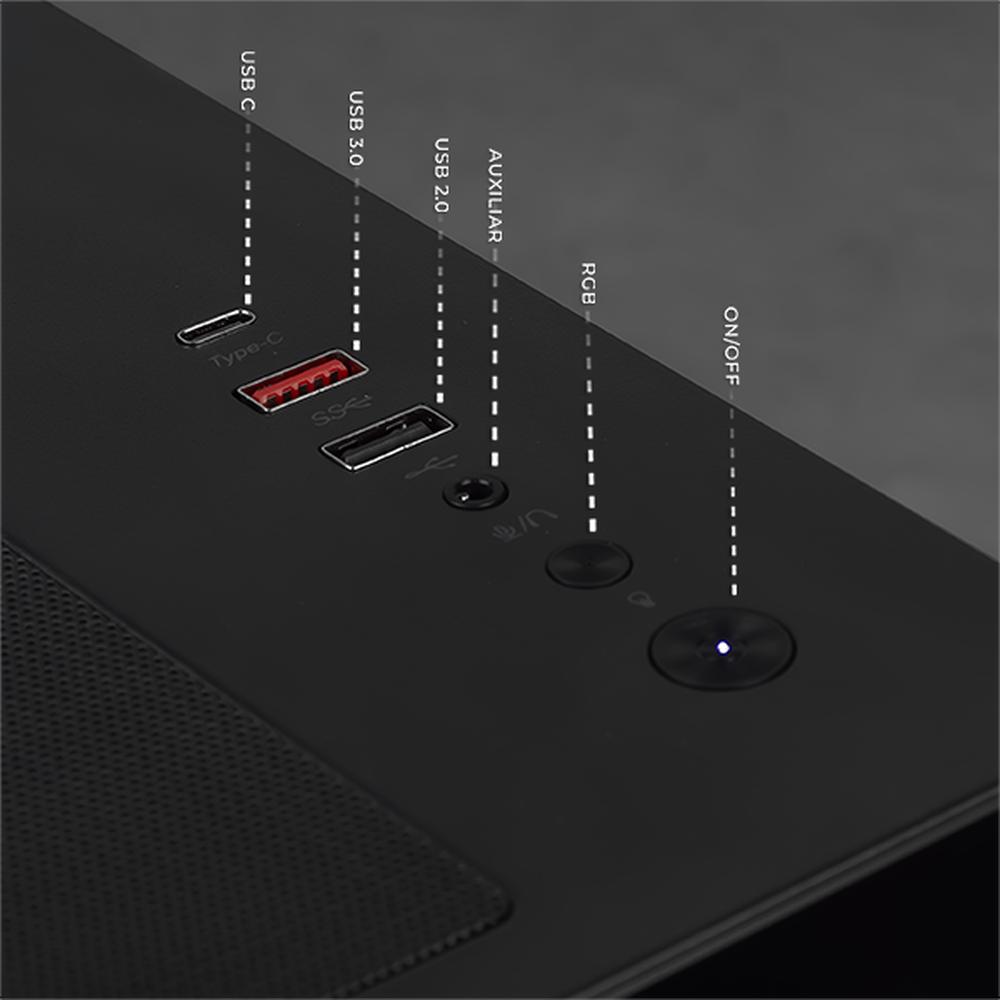 PC Gamer Xtreme PC Gaming NVIDIA GeForce RTX 5060 AMD Ryzen 7 5700X 32GB SSD 1TB Sistema Liquido WIFI W10 Black gaming competitivo y streaming