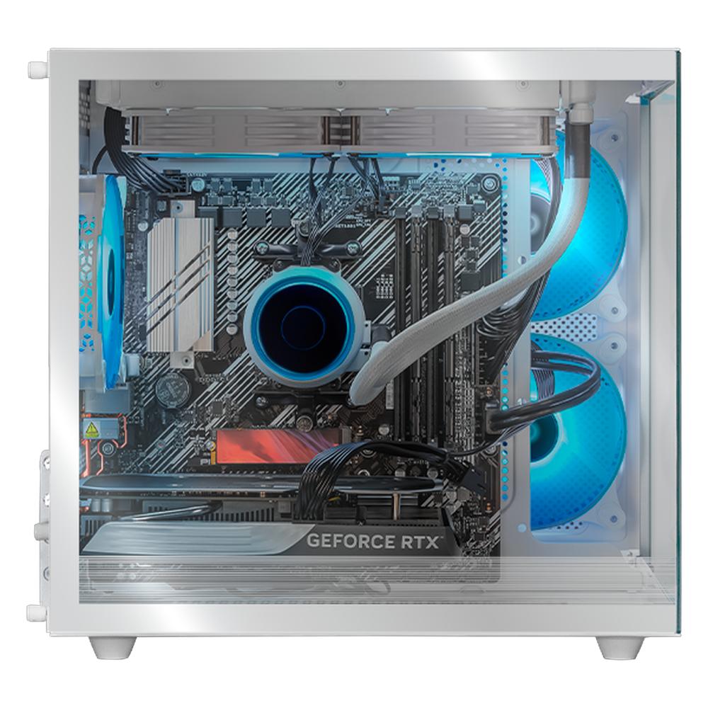 PC Gamer Xtreme PC Gaming NVIDIA GeForce RTX 5060 AMD Ryzen 7 5700X 32GB SSD 1TB Sistema Liquido WIFI W10 White gaming competitivo y streaming