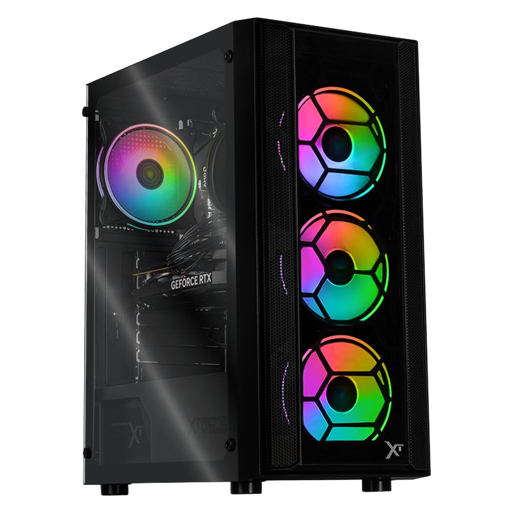PC Gamer Xtreme PC Gaming NVIDIA GeForce RTX 5060 AMD Ryzen 5 5500 32GB SSD 1TB WIFI W10 Black gaming 1080p, estudios y multitarea
