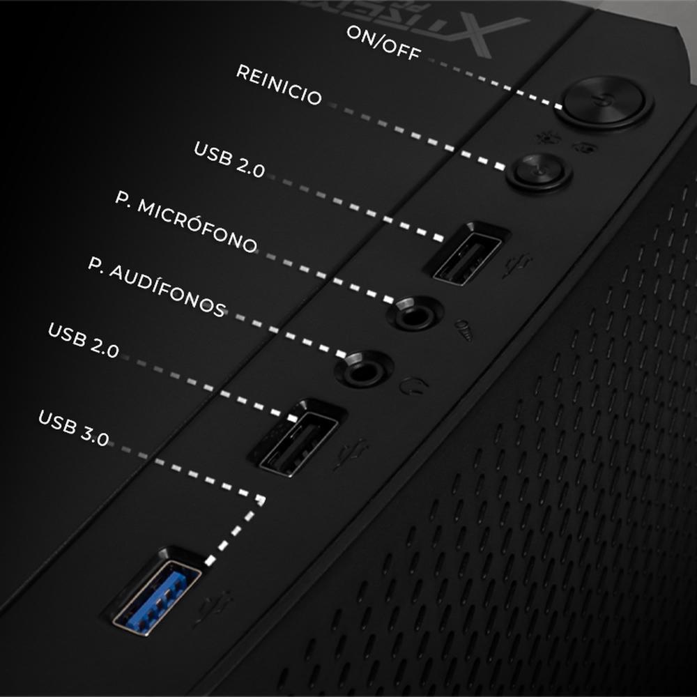 PC Gamer Xtreme PC Gaming NVIDIA GeForce RTX 5060 Intel Core i5 12400F 16GB SSD 1TB WIFI W11 Black gaming 1080p, estudios y multitarea