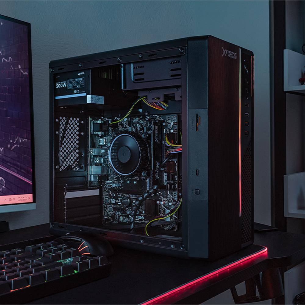 Xtreme PC Gaming Computadora Intel Core I5 12400 16GB SSD 500GB Monitor 23.8 75Hz WIFI Ultron Black