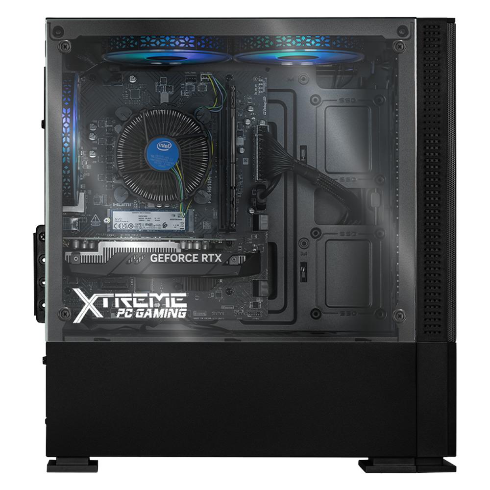 Xtreme PC Gaming Geforce RTX 3050 Intel Core I5 12400F 16GB SSD 1TB Monitor 23.8 165Hz WIFI Air Flow Black