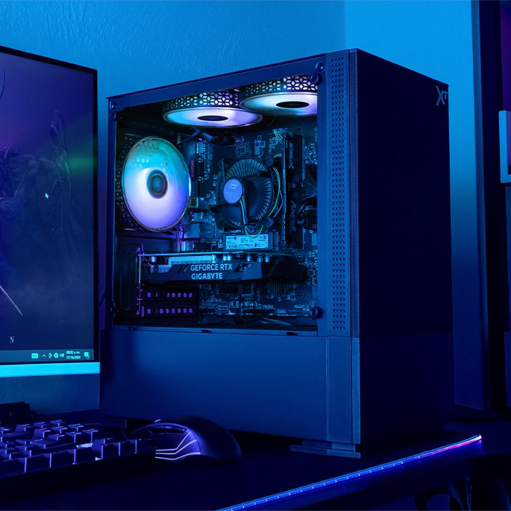 Xtreme PC Gaming Geforce RTX 3050 Intel Core I5 12400F 16GB SSD 1TB Monitor 23.8 165Hz WIFI Air Flow Black