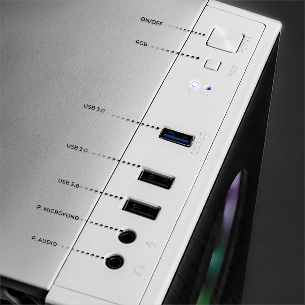 Xtreme PC Gaming Geforce RTX 4060 AMD Ryzen 5 5500 32GB SSD 1TB Monitor 23.8 165Hz WIFI DragonFly White