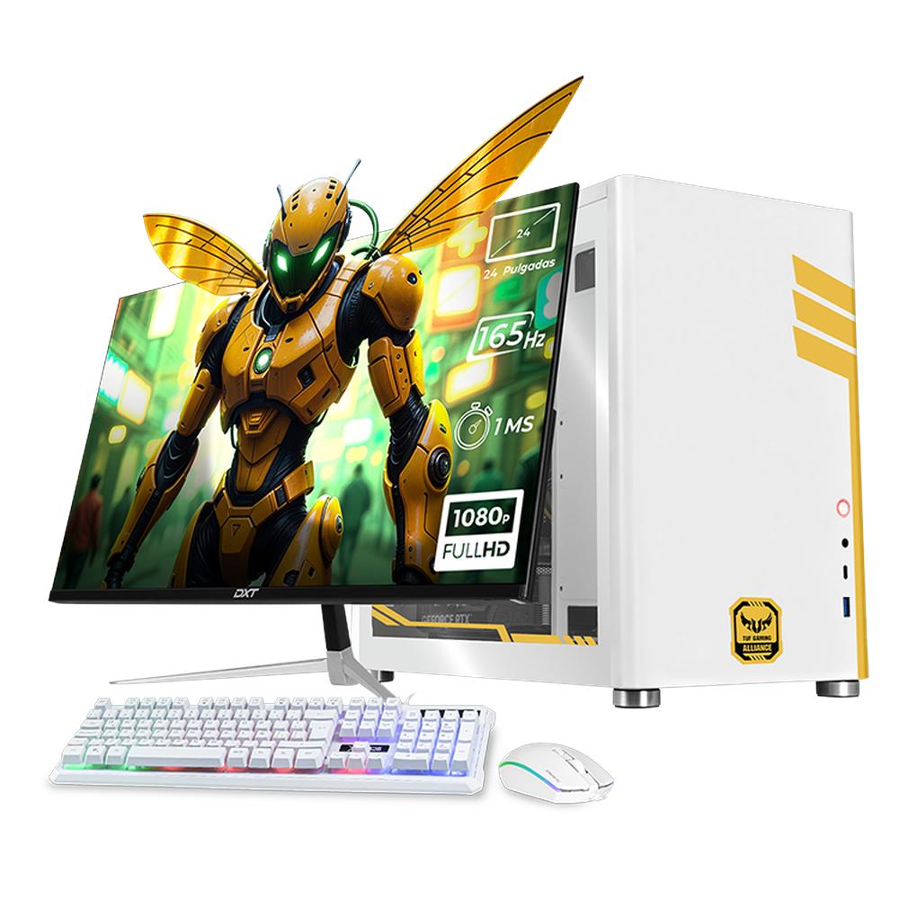 PC Gamer Completa Xtreme PC Gaming ASUS TUF NVIDIA GeForce RTX 5060 AMD Ryzen 5 5500 16GB SSD 1TB Monitor 24 165Hz WIFI W10 White gaming 1080p, estudios y multitarea