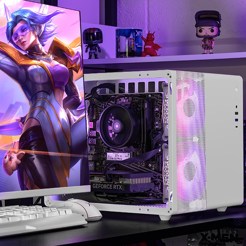 PC Gamer Xtreme PC Gaming NVIDIA GeForce RTX 5060 AMD Ryzen 5 5600X 32GB SSD 1TB WIFI W10 White gaming 1080p, estudios y multitarea