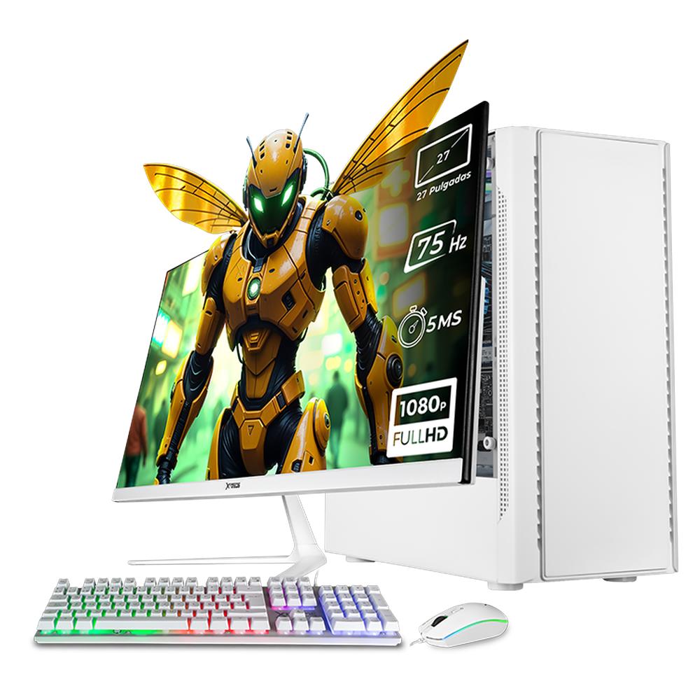 Xtreme PC Gaming Computadora Intel Core I9 12900 16GB SSD 1TB Monitor 27 75Hz WIFI Nyx White