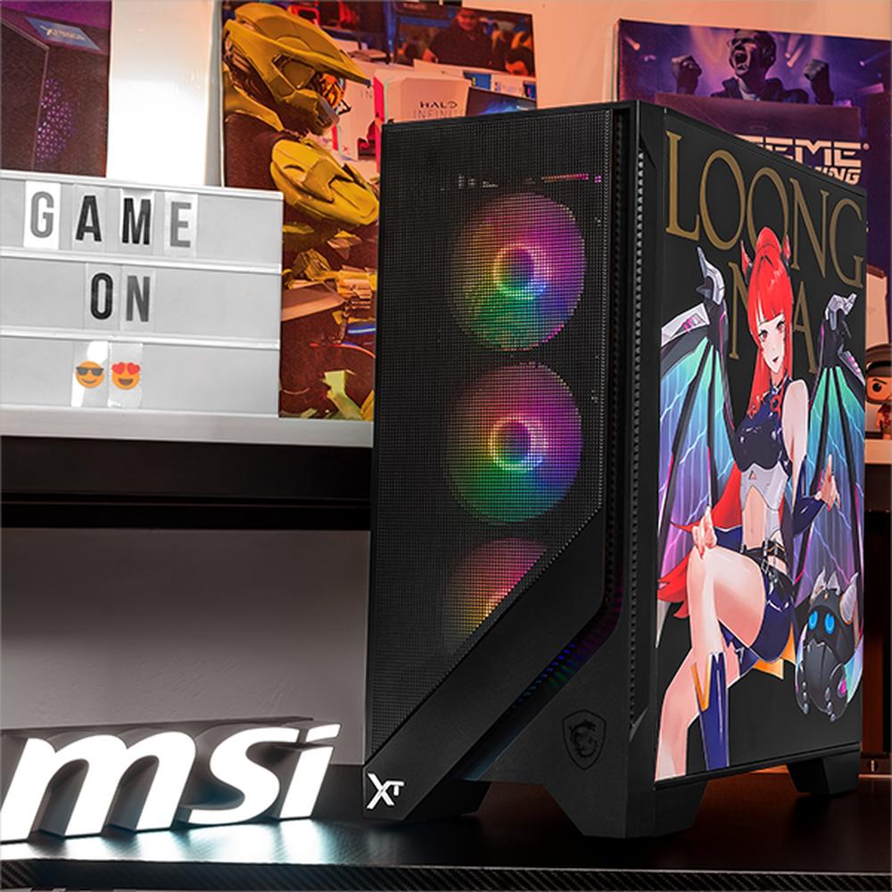 Gabinete XTREME PC GAMING Loong:Nia Edition Media Torre 6 Fan RGB Negro CXTLOMABK