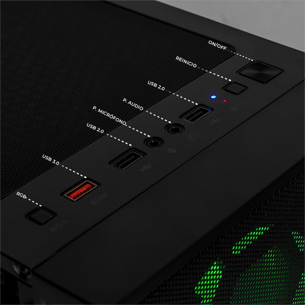 Xtreme PC Gaming AMD Radeon Vega Renoir Ryzen 7 5700G 16GB SSD 1TB WIFI Dragonfly Mesh Black