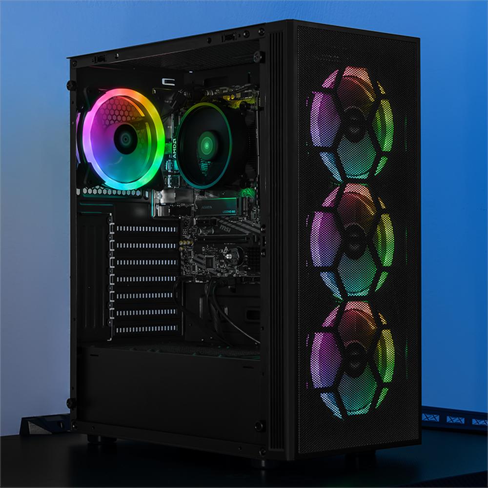 Xtreme PC Gaming AMD Radeon Vega Renoir Ryzen 7 5700G 16GB SSD 1TB WIFI Dragonfly Mesh Black