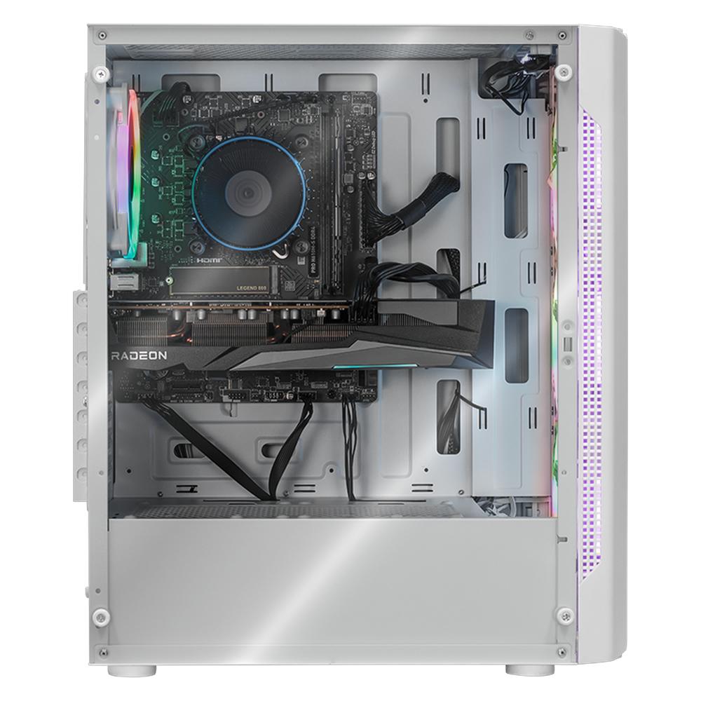 Xtreme PC Gaming AMD Radeon RX 7600 Intel Core I5 12400F 32GB SSD 1TB WIFI Dragonfly 2 White