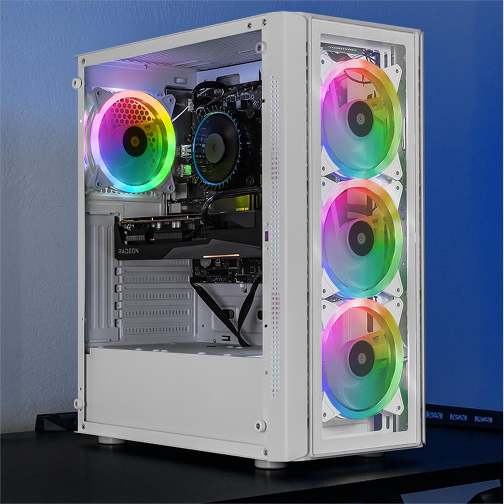 Xtreme PC Gaming AMD Radeon RX 7600 Intel Core I5 12400F 32GB SSD 1TB WIFI Dragonfly 2 White