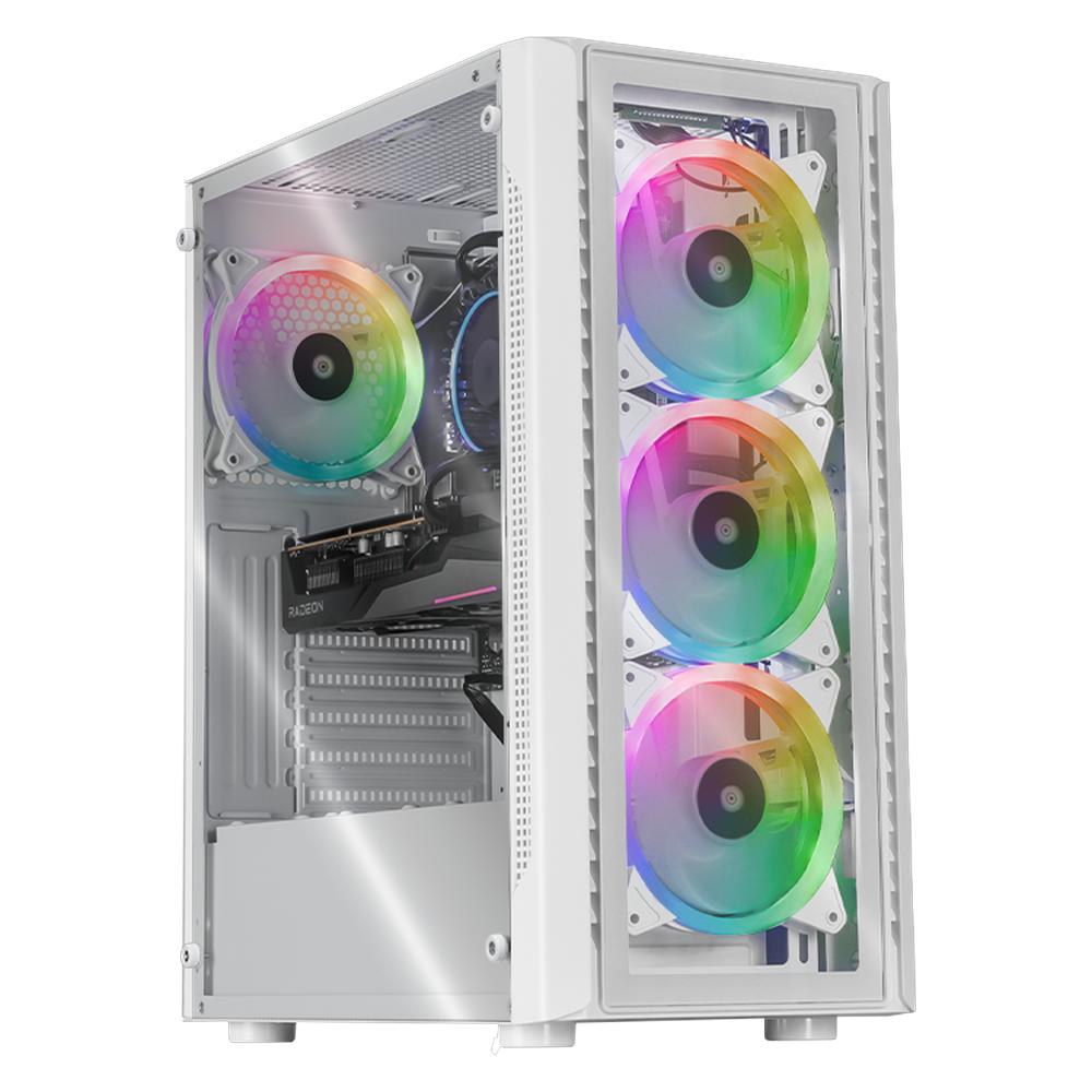 Xtreme PC Gaming AMD Radeon RX 7600 Intel Core I5 12400F 32GB SSD 1TB WIFI Dragonfly 2 White