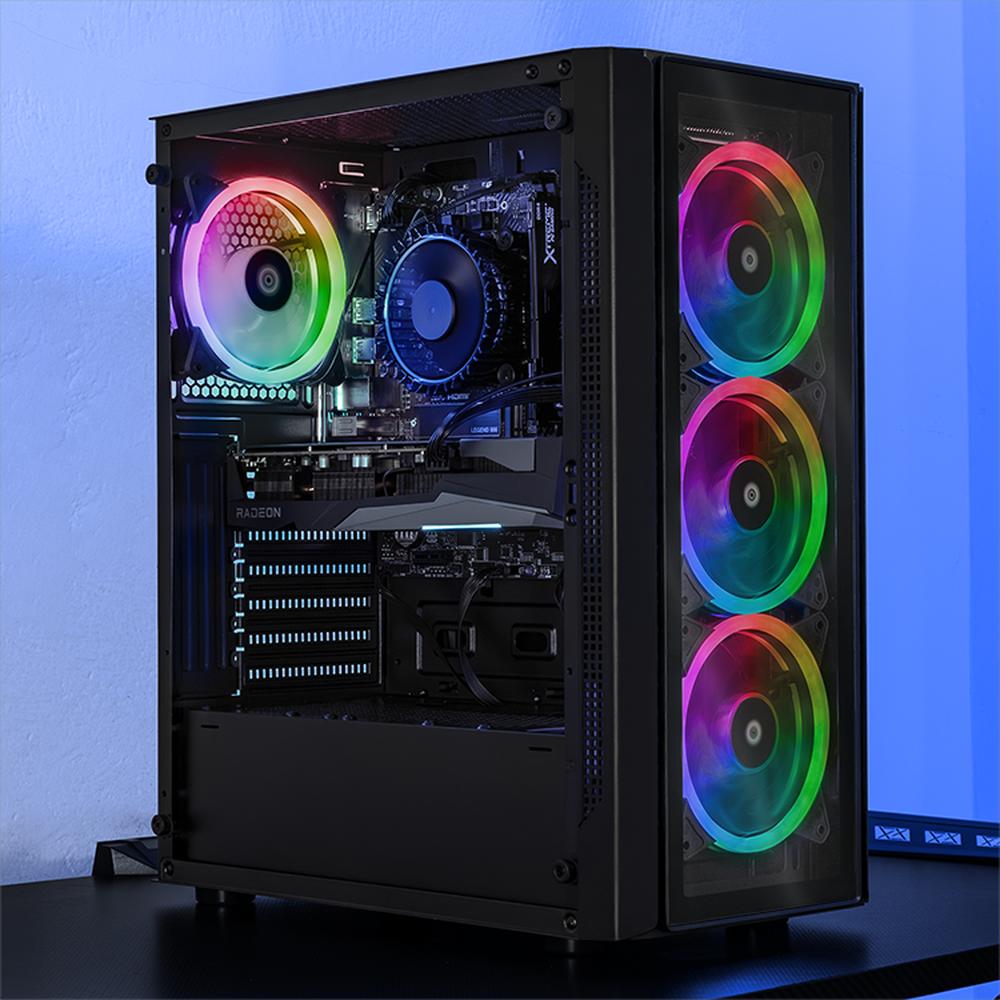 Xtreme PC Gaming AMD Radeon RX 7600 Intel Core I5 12400F 32GB SSD 1TB WIFI Dragonfly 2 Black