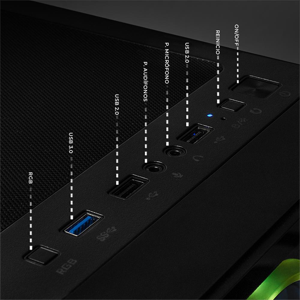 Xtreme PC Gaming AMD Radeon RX 7600 Intel Core I5 12400F 32GB SSD 1TB WIFI Dragonfly 2 Black