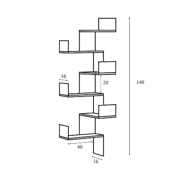 Repisa Esquinera Flotante M