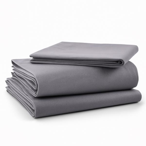 Juego de Sábanas Básica Algodón Percal 200 -Queen Size -Gris