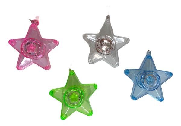 50 Collar Luz Led Dije Estrella Luminoso Fiesta Batucada