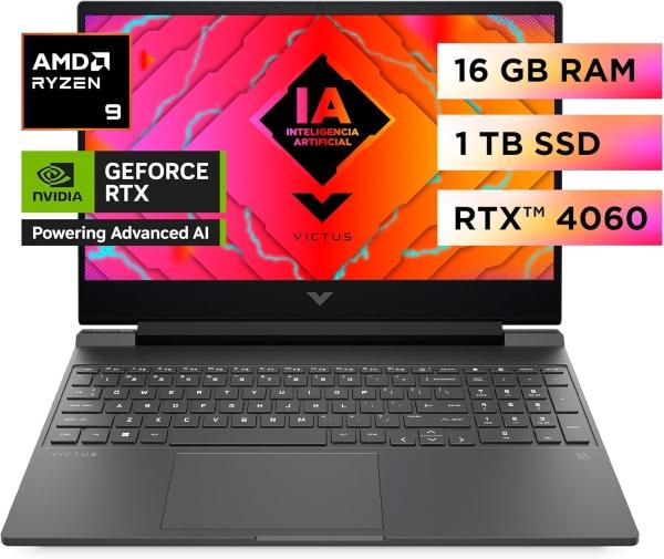HP Laptop Gaming Victus 15fb3004la AMD Ryzen9 16GB RAM 1TB SSD 15.6" FHD NVIDIA GeForce RTX4060 8GB Windows11Home
