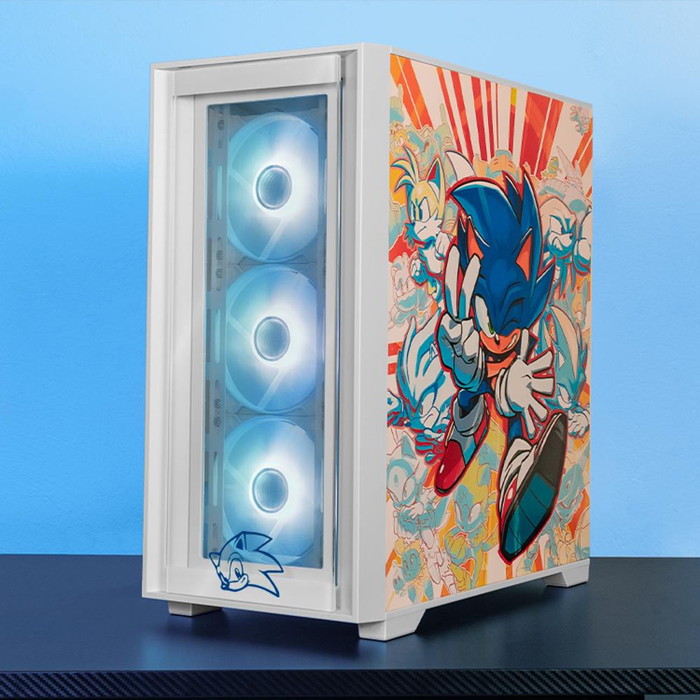 Gabinete XTREME PC GAMING Sonic Hedgehog Comic Edition Mini Torre 4 Fan ...