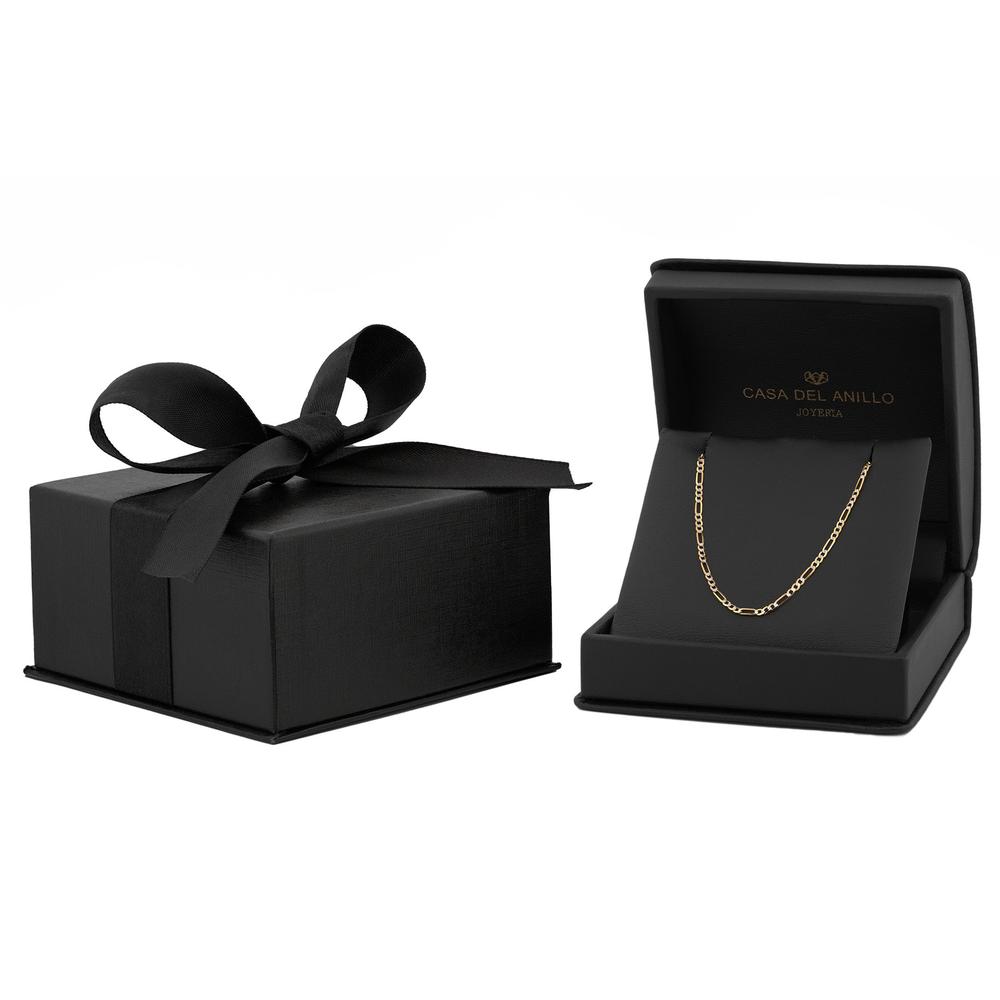 Cadena Estilo Cartier Diamantada Oro Italiano Sólido 10k 55 cm