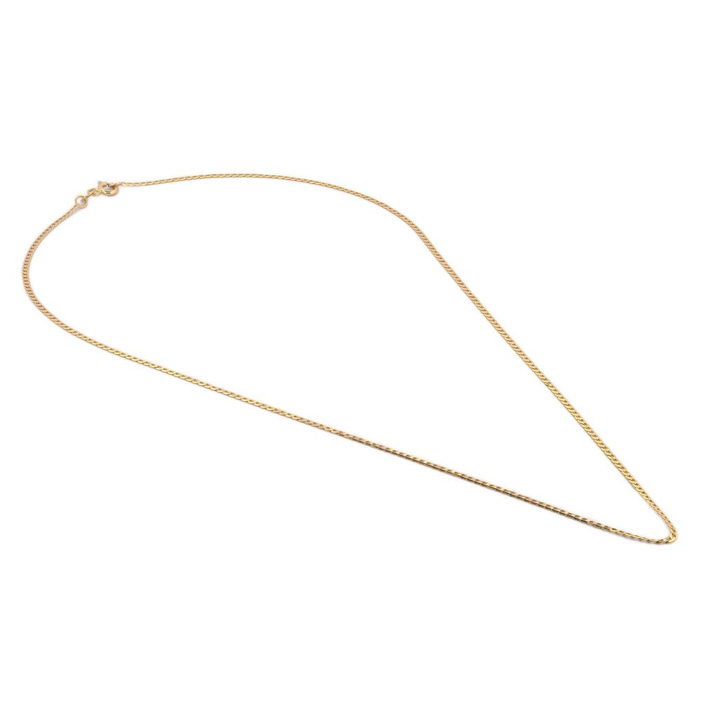 Cadena Estilo Barbada Oro Amarillo Sólido 14k 45 cm