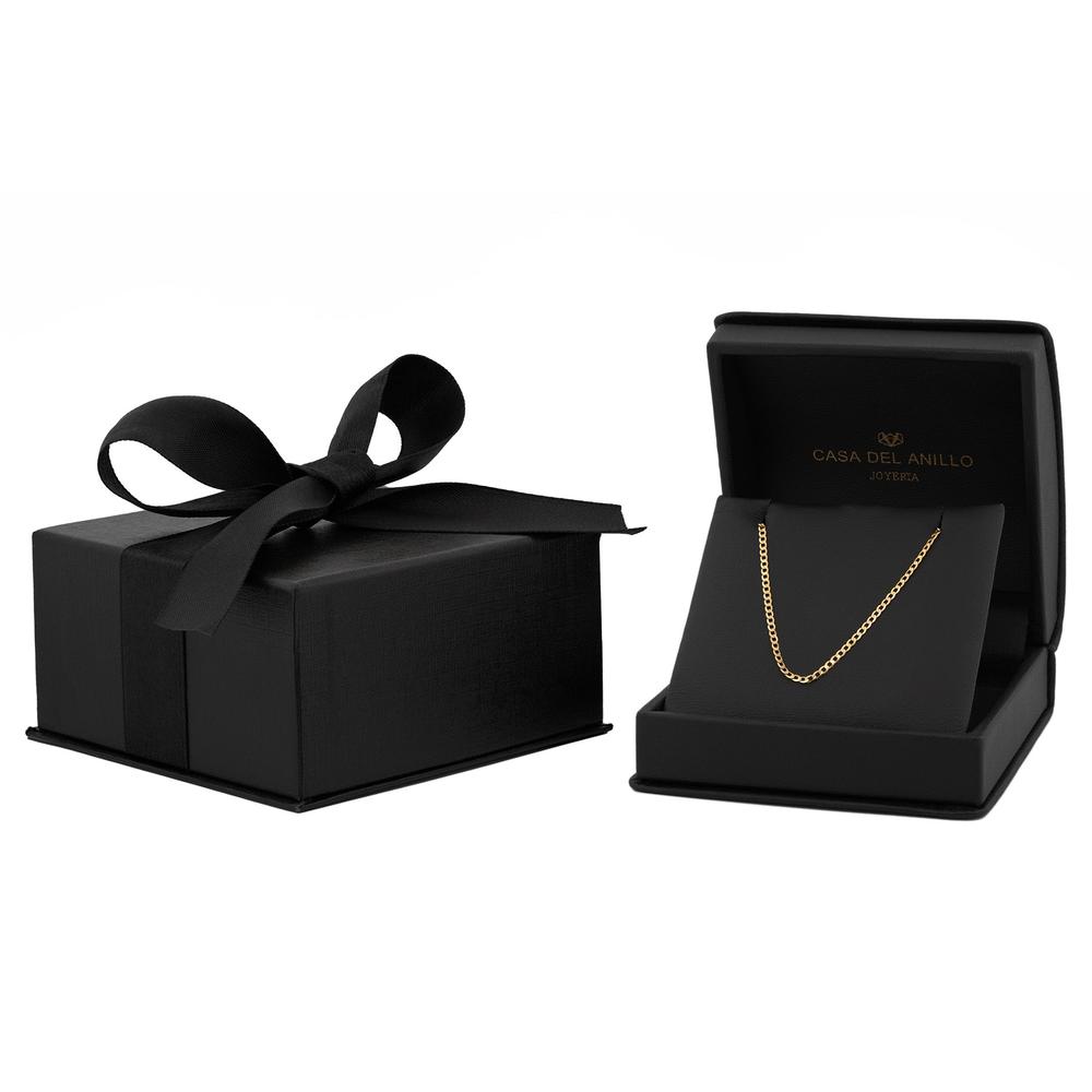 Cadena Estilo Barbada Oro Amarillo Sólido 14k 45 cm