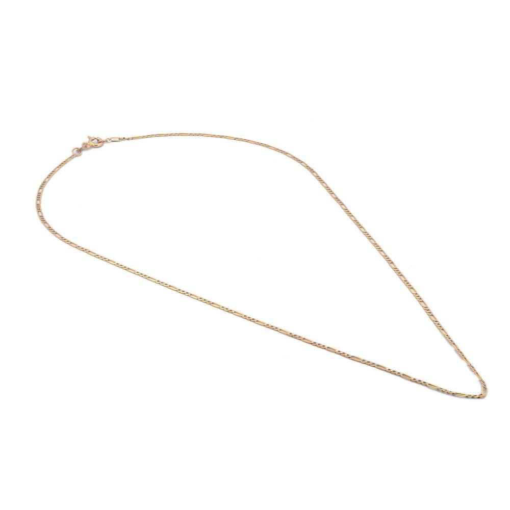 Cadena Estilo Cartier Diamantada Oro Italiano Sólido 10k 55 cm