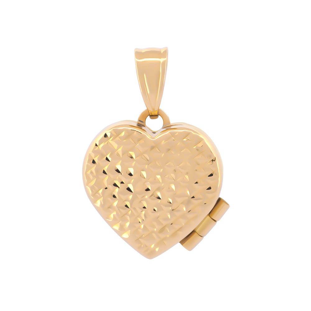 Dije Corazón Relicario Oro Sólido 10k