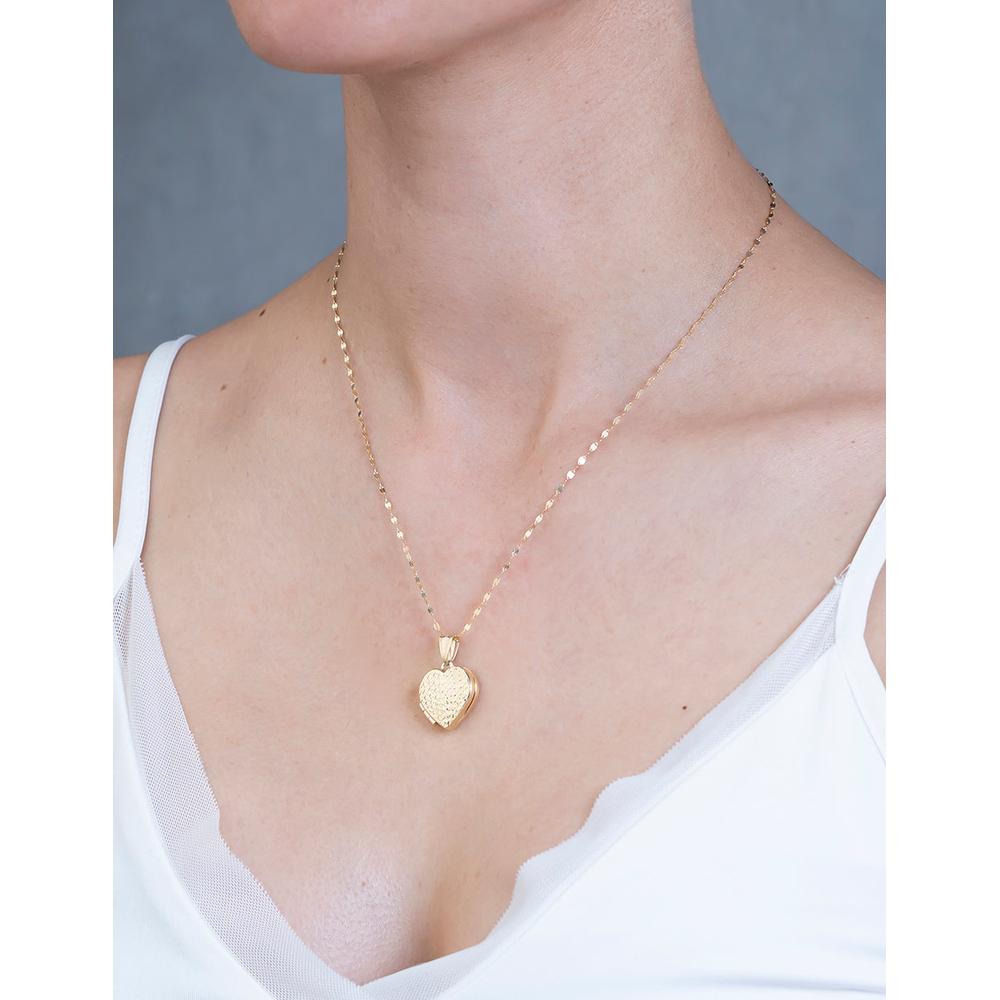 Dije Corazón Relicario Oro Sólido 10k