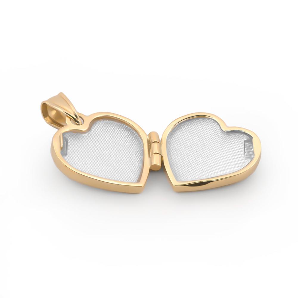 Dije Corazón Relicario Oro Sólido 10k