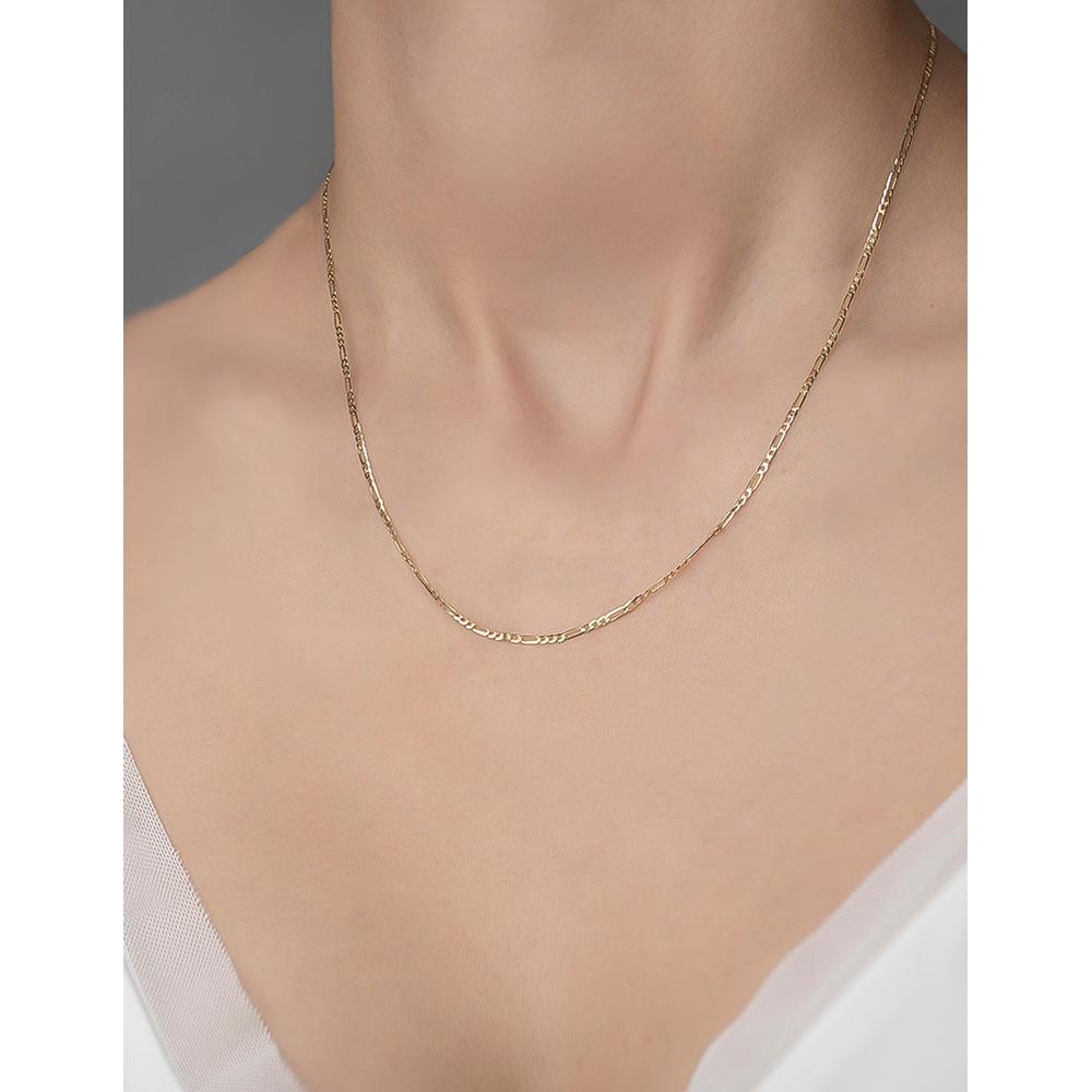 Cadena Estilo Cartier Diamantada Oro Italiano Sólido 10k 45 cm