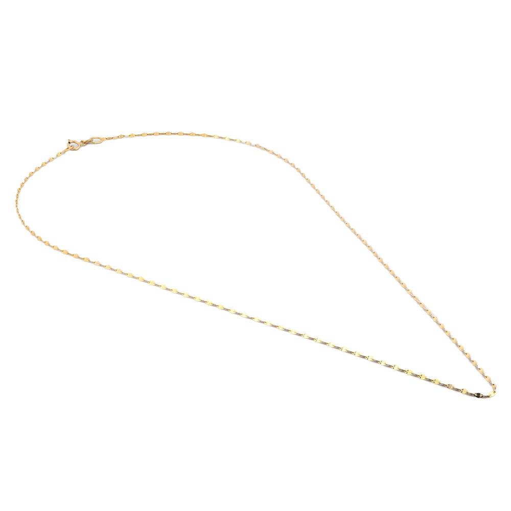 Cadena Plaquita En Oro Sólido 10K 40 cm