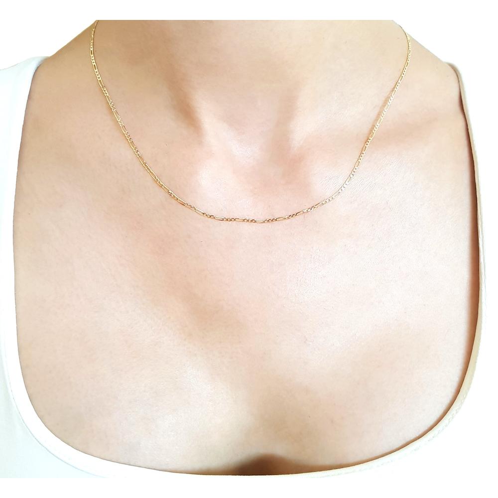 Cadena Estilo Cartier Diamantada Oro Italiano Sólido 10k 45 cm