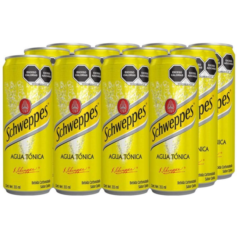 Pack de 12 Agua Tónica Schweppes Lata 355 ml