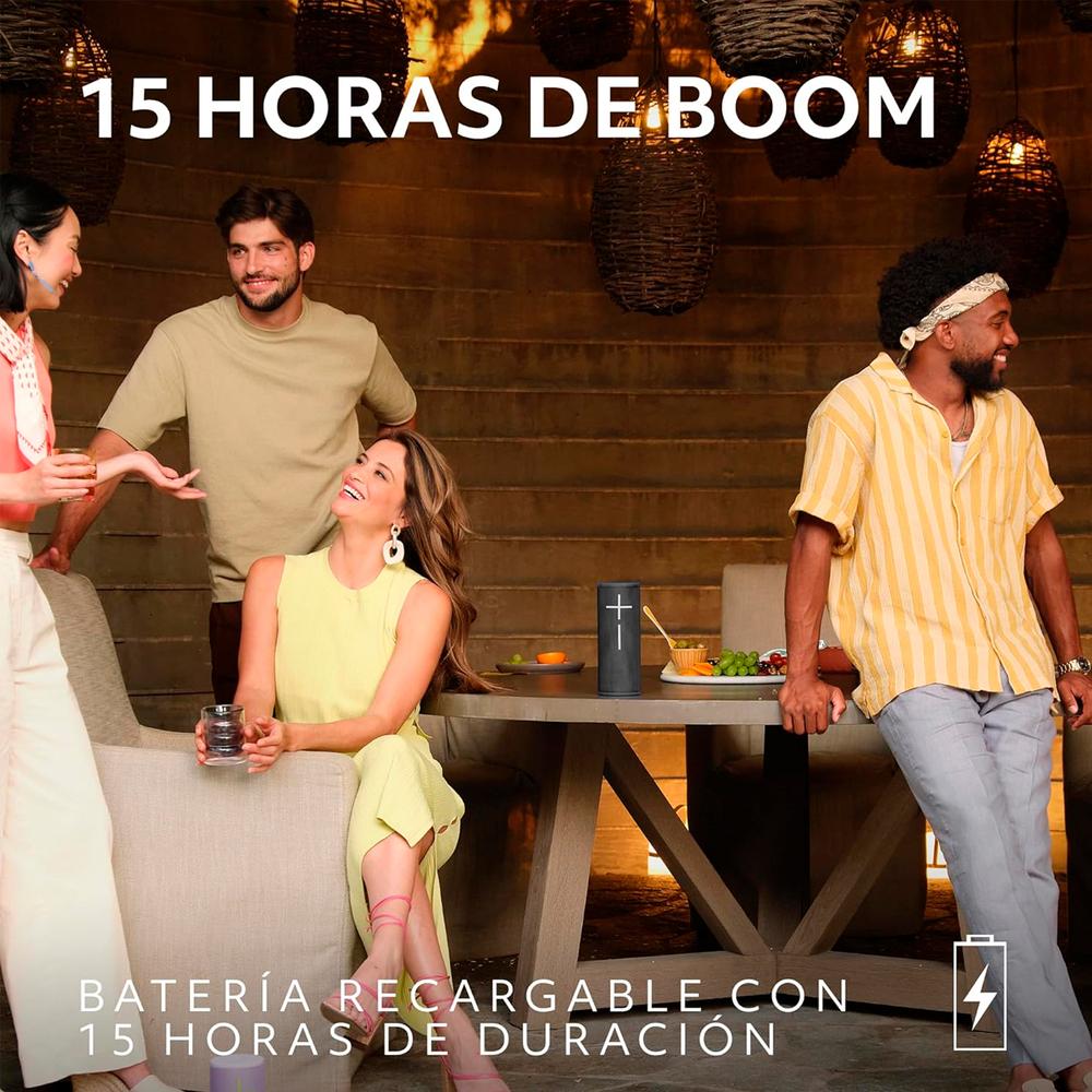 Bocina Bluetooth LOGITECH Ultimate Ears BOOM 4 Resistente al agua IP67 Hasta 15hr de bateria Active Black