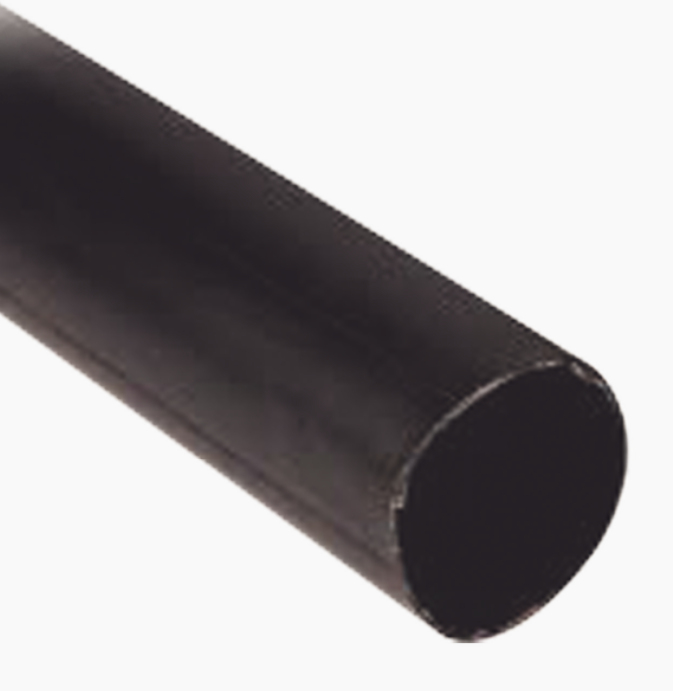 SYSCOM PARTS Tubo Termoencogible (Termofit) Negro de 1.2 m, 2