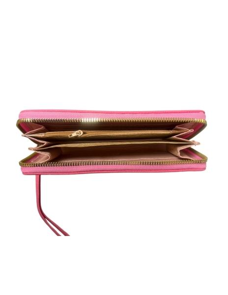 Cartera color rosa Bagmax Stitch, con correa de muñeca