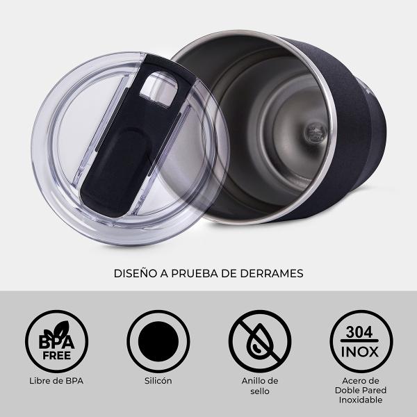Termo Quetzalcóatl 600ml Doble Pared, Libre de BPA