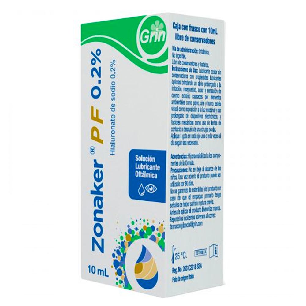 Solución Oftálmica Zonaker PF 10 ml