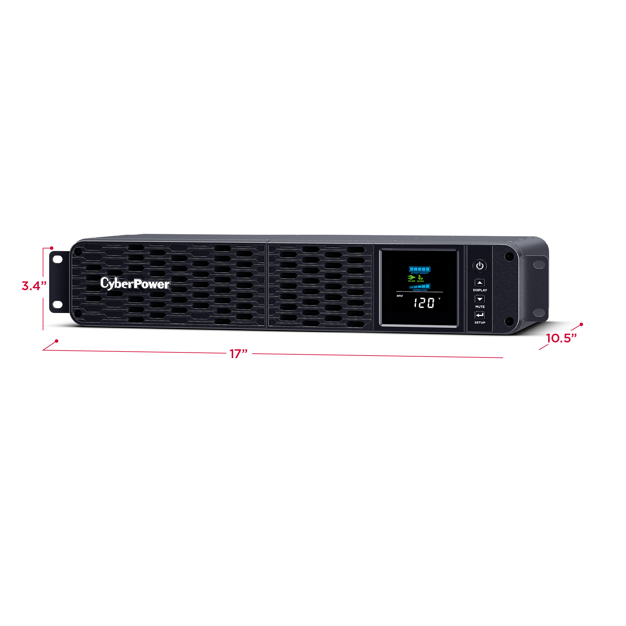CyberPower CP1500PFCRM2U UPS Línea Interactiva 1500VA 1000W Rack 2U Negro