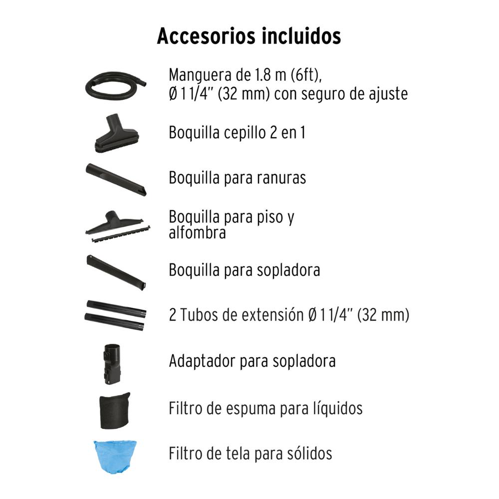 Aspiradora Pro Truper ASP-5S 5 Gal Sólidos Líquidos Soplador