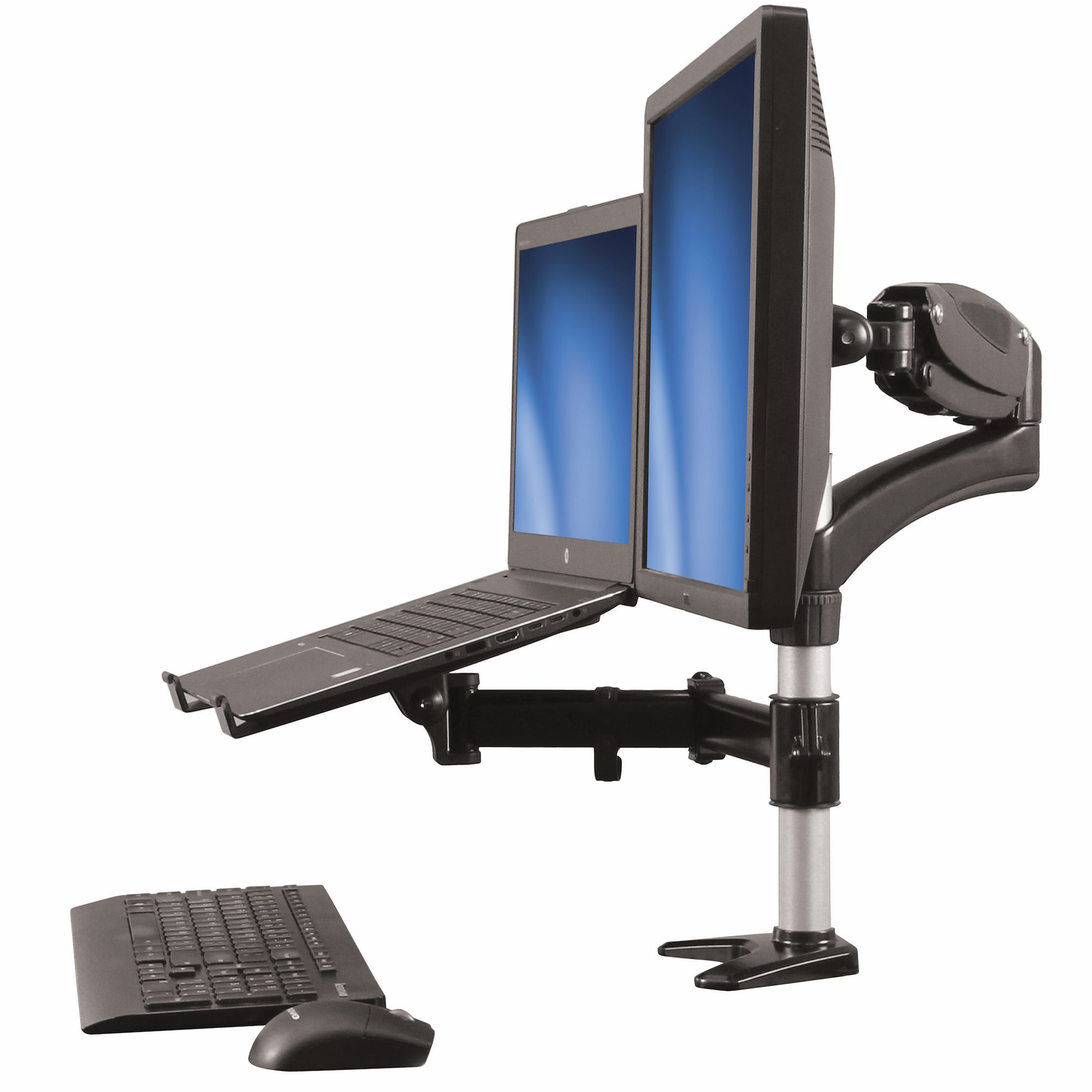 StarTech.com Brazo para Monitor con Soporte para Portátil Ajustable en Altura ARMUNONB
