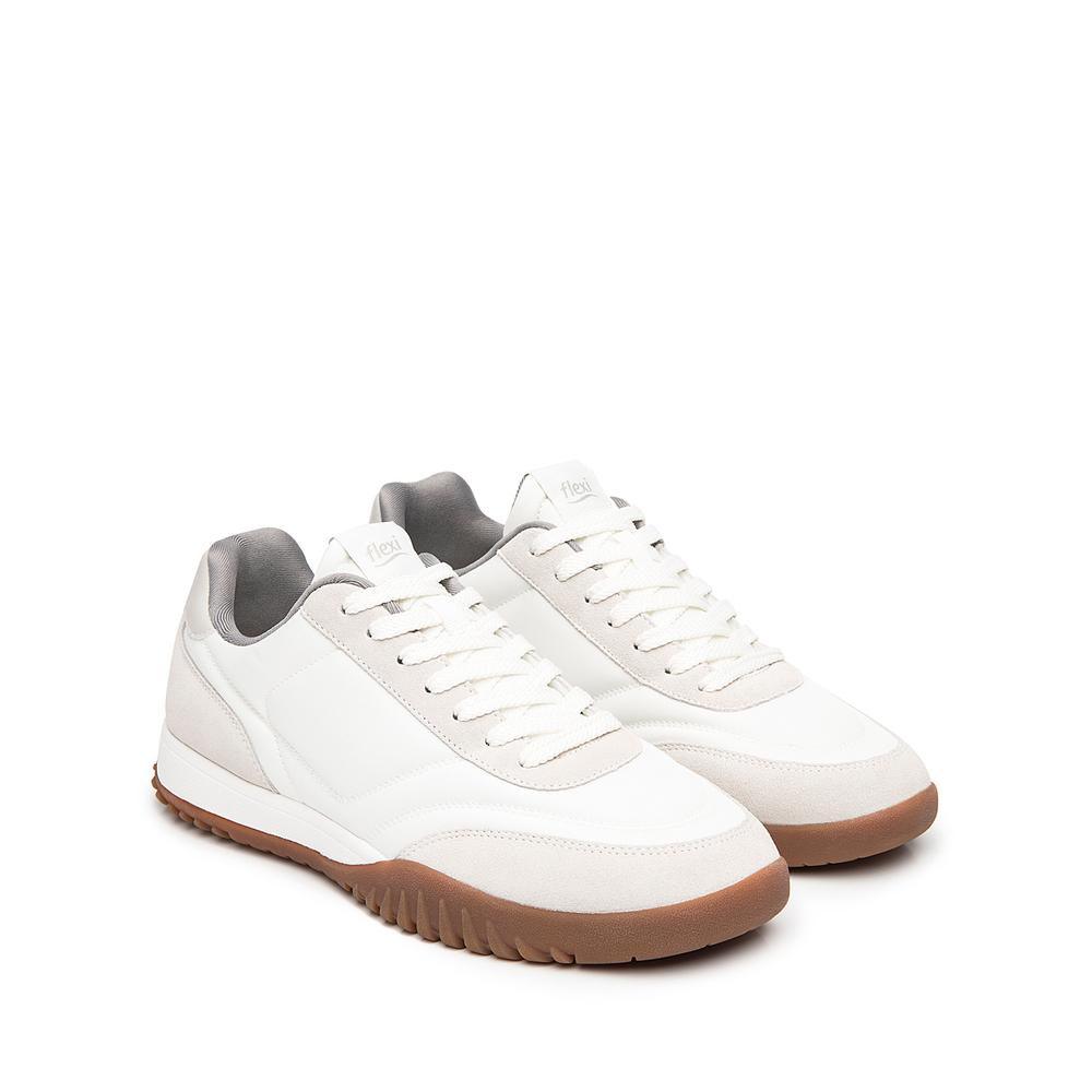 Tenis Hombre Casual Beige Piel Flexi 02504415