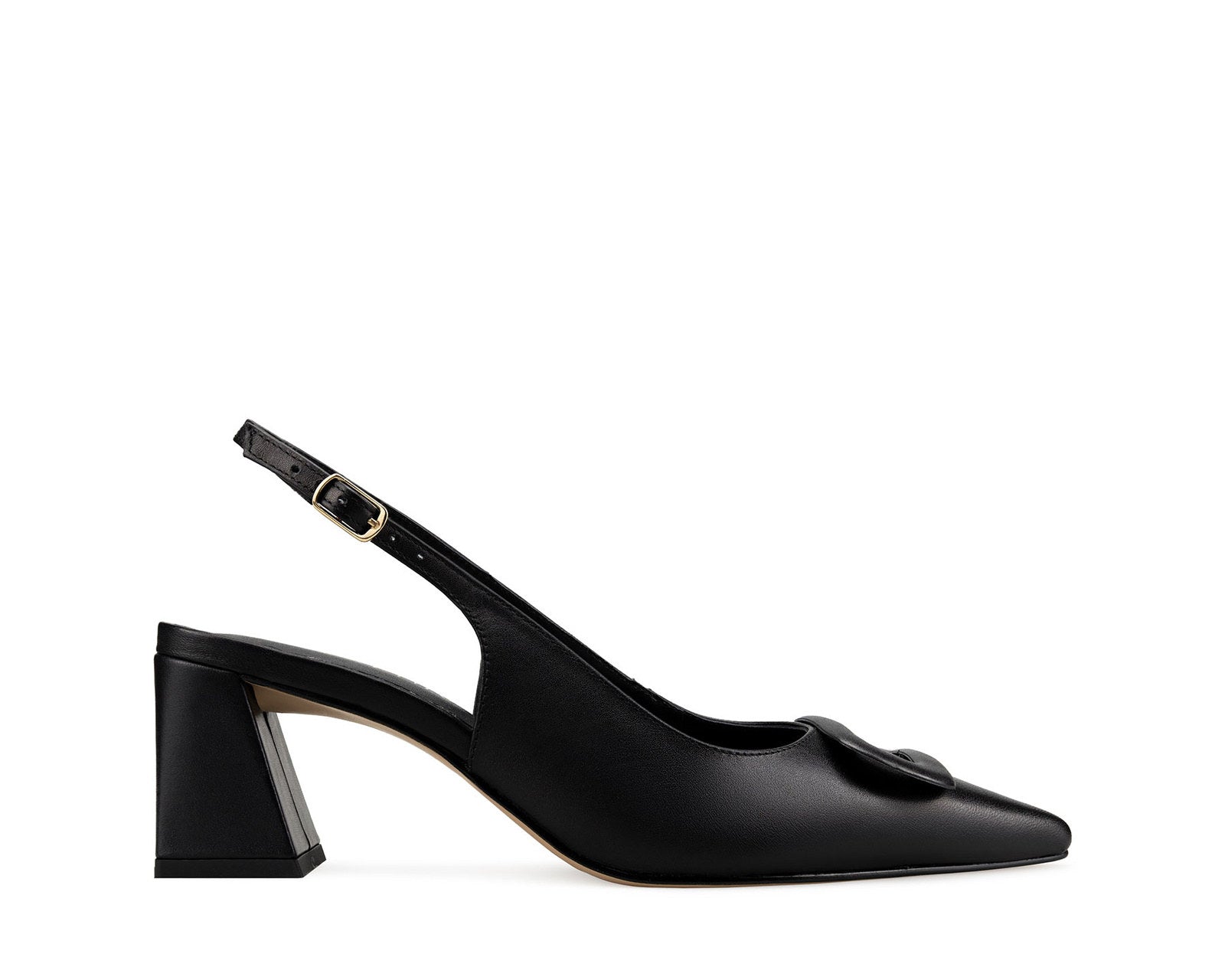 Zapatillas De Tacón Davenia De Piel Para Dama Mod. Agnes Negro
